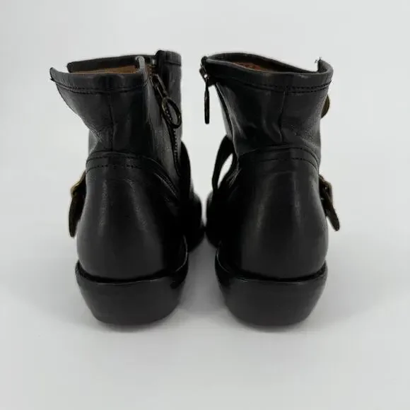 Florentini Baker Womens Ankle Boots Moto Leather Bootie Size 9 EU 39.5 Biker - Picture 5 of 9